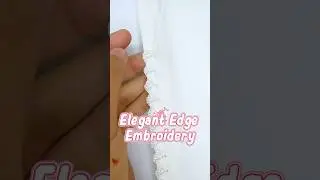 Satisfying Border Stitch You Need to Try 😍 #tips #embroidery #diy