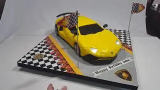 Торт в виде машины Lamborghini