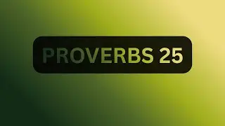 Proverbs Chapter 25 Audio 