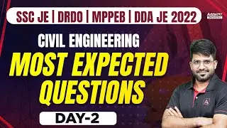SSC JE/MP PEB/DDA JE | Civil Engineering | Most Expected Questions #2 | By Pramod Sir