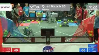 VEX Worlds 2016 - VRC High School - Science - Qual 35 (2131E 5267B) 202 vs 201 (5776T 585A)