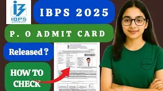 ibps po admit card 2025 | how to download ibps po admit card 2025