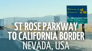 Driving from St Rose Parkway to California Border, Nevada, USA