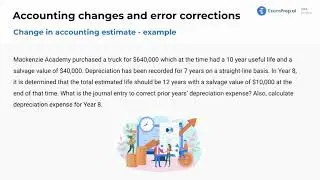 Changes in Accounting Estimate - FAR Exam Prep