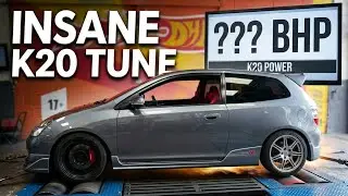 Modified Honda Civic EP3 TypeR K20 Tuned On the Rolling Road
