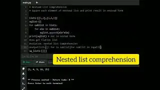 nested list comprehension in python #python