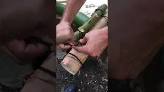 Tourniquet Lashing for Bamboo Building