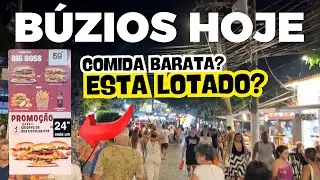 RUA DAS PEDRAS A NOITE COMIDA BARATA COM PREÇOS | BÚZIOS HOJE 18/01/2025