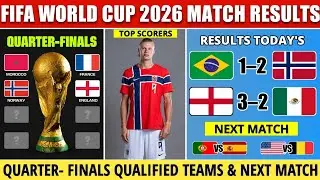 FIFA World Cup 2026 | Round Of 16 Results, Top Scorers & Next Match Fixtures | World Cup 2026 |Day26