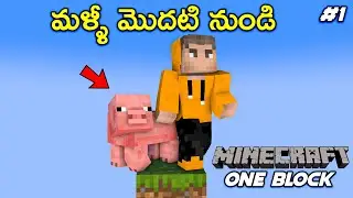 One Block Is Back | Minecraft One Block | In Telugu | #1 | THE COSMIC BOY
