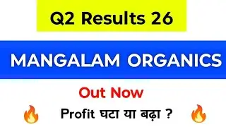 Mangalam Organics Q2 Results | Mangalam Organics Share Latest News | Managalam Drugs & Organics