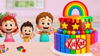 Miniature Rainbow Cake Tutorial 🌈 Satisfying Mini Rainbow KitKat Cake Recipe 💕 Yummy Teeny