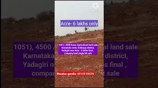 4500 Acres Agricultural land sale Karnataka state, Gulbarga district, Yadagiri near Acre - 6 lakhs
