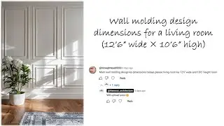Wall moulding design dimensions for a living room ( 12'-6