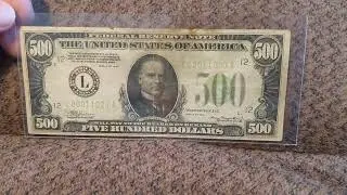 $500 Bill from 1934