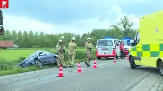 Wagen belandt in gracht in Hulshout: bestuurster gekneld achter stuur
