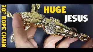 Jesus Body Rope Hip Hop Chain Huge Bling Pendant Mens 30