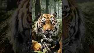 tiger soldiers who are conducting reconnaissance at enemy headquarters #tiger #shorts #fyp #soldier