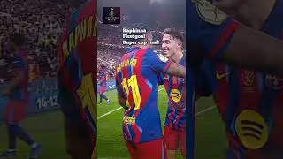 Barcelona vs Real Madrid 3-2 Super cup final. Raphinha first goal. #barcelona #raphinha