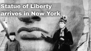 17th June 1885: Statue of Liberty arrives in New York Harbour on board the French steamship Is&egrave;re