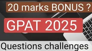 GPAT 2025 ANSWER KEY #gpatcutoff #gpatexam #gpat2025