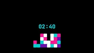 2:40 Minute Timer ⏳ ASMR Falling Bricks Countdown (8 Cols, Speed 1, Theme galaxy)