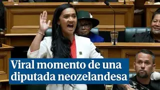 El viral momento de una diputada neozelandesa haciendo un canto ritual de guerra