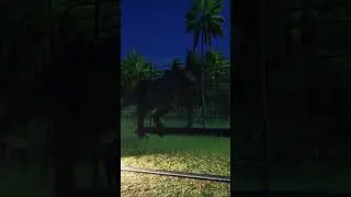 T rexがパドックから脱走。T-rex escapes from the paddock. #jurassicworldevolution2 #trex #jurassicpark #shorts