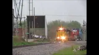 NS 053 w/ Former UP SD60 Leading WECX 800 Schnabel Car Waynesboro, GA 4/14/13