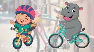 Wheels on the Cycle Go Round and Round | DreamMemories | Nursery Rhymes Poem Song & Kids Education