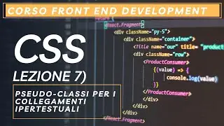 CORSO CSS - lezione 7 - pseudo classi