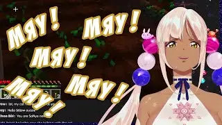 Соревнование в мяуканье между Саной и оцелотом [HololiveEN 2/RU Sub]