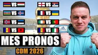 🏆 MES PRONOSTICS QUALIFICATIONS COUPE DU MONDE 2026 ZONE EUROPE 🏆