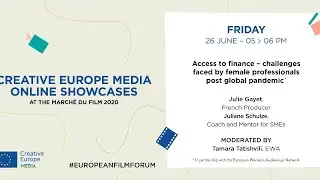 MEDIA showcase: &ldquo;Access to finance - challenges faced by female professionals post global pandemic&rdquo;