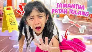 GAWAT ! SAMANTHA TERPELESET JATUH NANGIS KESAKITAN 😭 PATAH TULANG KAKI SEMUA ORANG PANIK