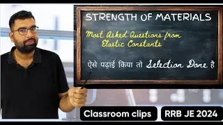 Questions on Isotropic materials and Elastic Constants| Try solving questions this way once|