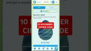 Yaytsogram 10 November Cipher Code | Today Yaytsogram Cipher Code #yaytsogram #airdrop #ciphercodes
