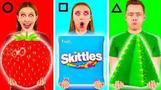 Geometric Shape Food Challenge | Funny Moments