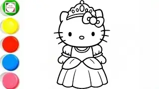 How To Draw cute Beautiful Princess Drawing, Painting & Coloring For Kids and Toddlers_ Child Art
