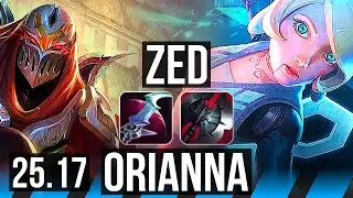 ZED vs ORIANNA (MID) | 7/2/4 | KR Diamond | 25.17