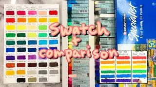 Cray-Pas Specialist 50 Color Swatch + short comparison w/ Mungyo and Junior Artist