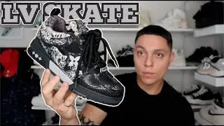 Кроссовки LV SKATE Swarovski Black Trainer (обзор) + для ног