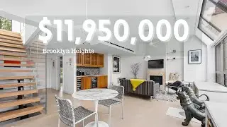 Inside a $11.950M Brooklyn Heights, NYC Townhouse | 14 Rooms, 6 Beds, 5.5 Baths & Floating Stairs