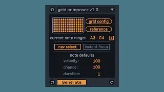 grid composer - a musical introduction - Ableton Live 12 + monome grid MIDI Generator