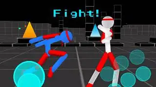 Ninja vs ninja stickman fight neon warriors