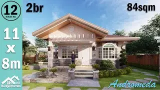 ANDROMEDA | Simple House Design Idea | One storey 2 bedroom (84sqm) House Design