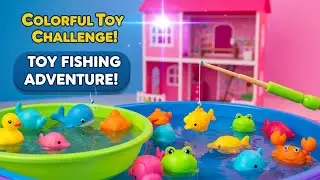 &ldquo;Fishing Game with Colorful Toys | Kids Learning & Toy House Play | Catching Toys ASMR&rdquo;