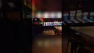 Going from Satellite Pinball Lounge to Moon Pizza Pie. Tour with the Owner Dwight. #arcade