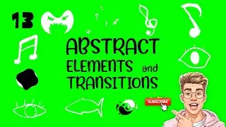 Stylized 2D Abstract Elements and Transitions! | Green Screen