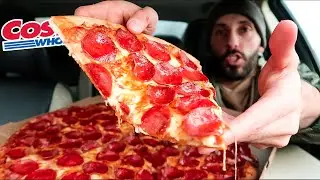 Eating COSTCO PIZZA for the FIRST TIME MUKBANG